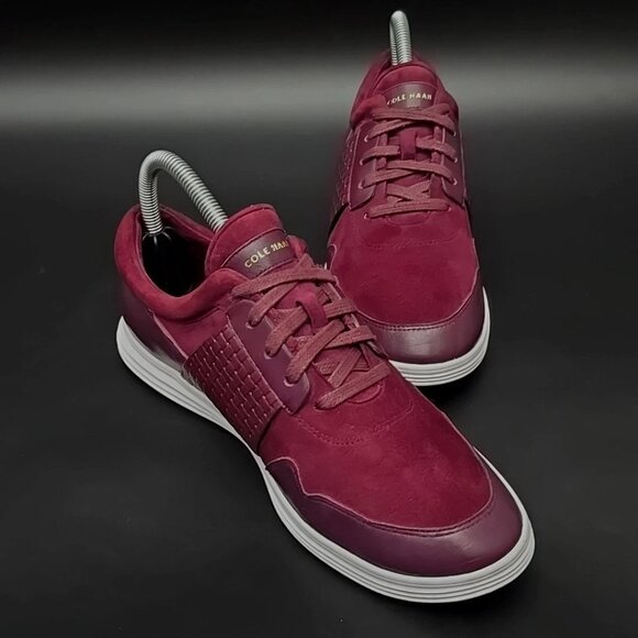 Cole Haan Grand Misha Burgundy Suede Leather Sneaker Shoes Women's Size 8B - Picture 9 of 12